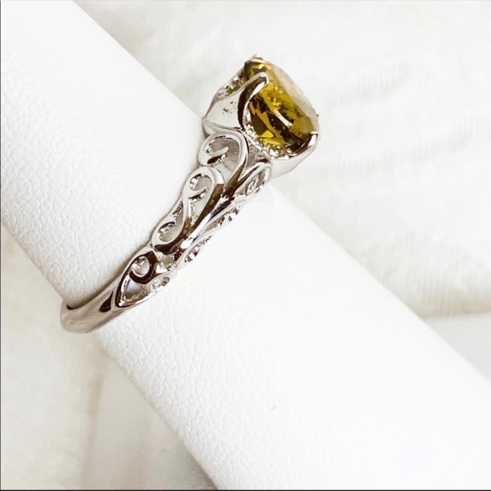 1.60 Carat VVS1 Genuine Sunset Quartz Ring - Picture 3 of 9